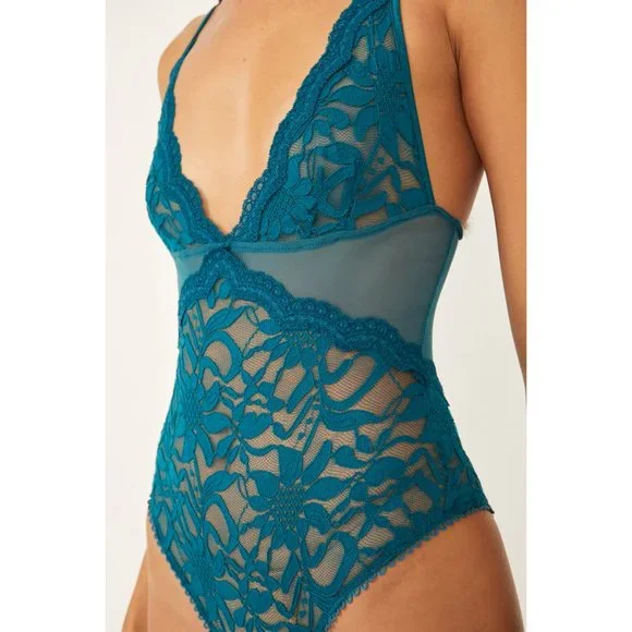 🎉LAST CHANCE🎉 NWT Free People Speed Date Bodysuit / Lagoon - Picture 4 of 6